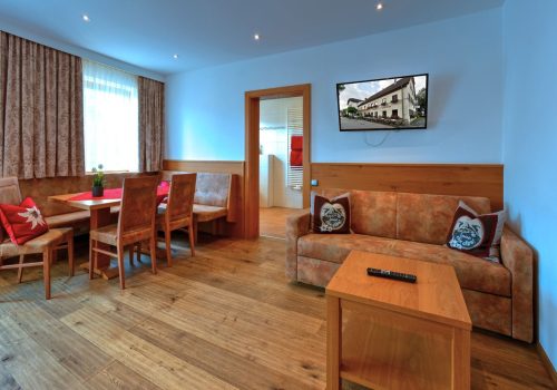 Sitzmöglichkeiten im Zimmer mit Fernseher